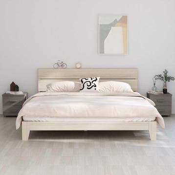 vidaXL Nachtkastjes HAMAR 2 st 40x35x44,5 cm grenenhout, Minder dan 45 cm, Verzenden, Nieuw, Minder dan 55 cm