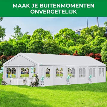 MaxxGarden Partytent 6x12m Prof 220gr 38mm (Buizententen), Tuin en Terras, Verzenden, Nieuw