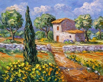R. Vincent (1954) - Le cabanon de Cézanne en Provence cote