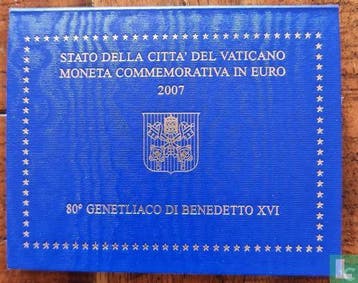 Vaticaan 2 euro 2007 (folder) 80ste verjaardag van paus..., Verzenden, Vaticaanstad, 2 euro, Losse munt