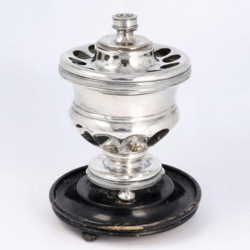 Sigaren komfoor. - Rechaud - .833 zilver