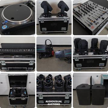 Licht, Geluid en Rigging veiling sluit 19/10 vanaf 19u, Gebruikt