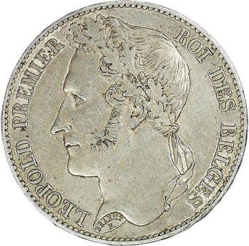 België. Leopold I. 5 Francs 1849 – Laureate Head / Crowned