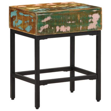 vidaXL Bijzettafel 40x30x51 cm massief gerecycled hout, Verzenden, Nieuw, 45 tot 60 cm
