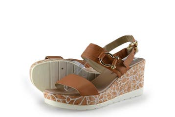 Studio Moda Italiana Sandalen in maat 39 Cognac, Overige kleuren, Verzenden, Studio Moda Italiana, Sandalen of Muiltjes