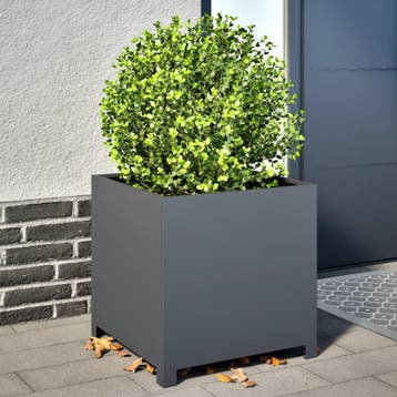 vidaXL Plantenbak 50x50x50 cm staal antracietkleurig, Tuin en Terras, Bloembakken en Plantenbakken, Verzenden, Nieuw, Metaal