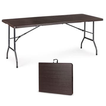 Klaptafel Houtlook | 179x74 | Stevig | OP=OP, Ophalen of Verzenden, Nieuw, Rechthoekig, Kunststof