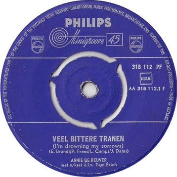 vinyl single 7 inch - Annie de Reuver - Veel Bittere Tranen, Verzenden, Zo goed als nieuw, 7 inch, Nederlandstalig