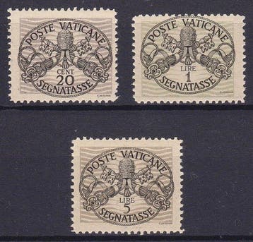 Vaticaanstad 1946 - ‘Segnatasse Carta Grigia’ volledige, Gestempeld