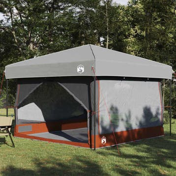 vidaXL Binnen tent voor 7 Personen 7-persoons Grijs en, Verzenden, Nieuw, Tot en met 2