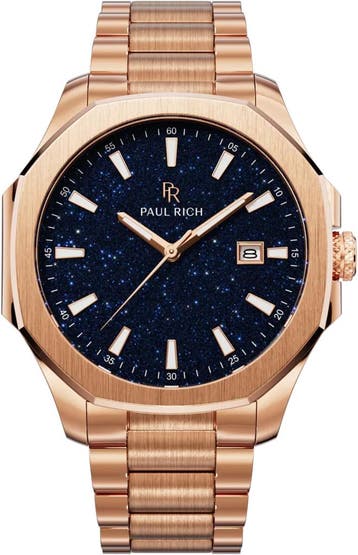 Paul Rich Mercer Regent Aventurine Blue MER04 horloge, Sieraden, Tassen en Uiterlijk, Horloges | Heren, Overige merken, Staal