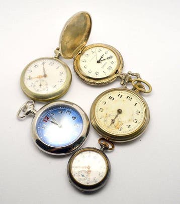 Antique & Vinatge - Lot of 5 x old pocket watches -