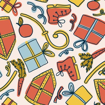 Inpakpapier Sinterklaas Kadopapier Pakjesavond 5 Dec -, Diversen, Sinterklaas, Ophalen of Verzenden, Nieuw