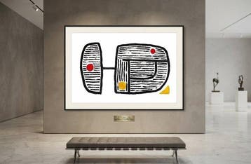 Cheamil Ghiunaidin - “Silent Symbols No. 4”, Antiek en Kunst