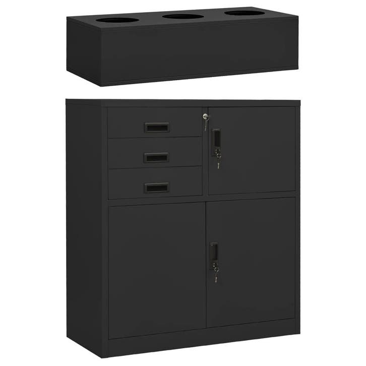 vidaXL Kantoorkast met plantenbak 90x40x125 cm staal, Huis en Inrichting, Kasten | Overige, Nieuw, Verzenden