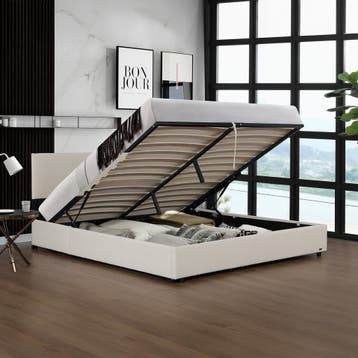 Tweepersoonsbed Juva met matras en opbergruimte 180x200 cm b, Verzenden, Nieuw