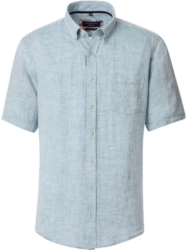 Casa Moda Linnen Overhemd Korte Mouw Button Down Boord, Kleding | Heren, Overhemden, Blauw, Nieuw, Verzenden