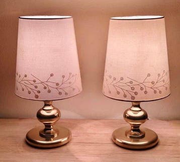 Tafellamp - Messing - Twee tafellampen