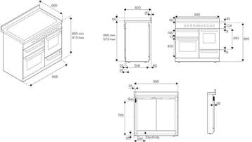 Bertazzoni 100cm gasfornuis met 3 ovens, opruiming, Witgoed en Apparatuur, Fornuizen, Verzenden, 60 cm of meer, Nieuw, Energieklasse A of zuiniger