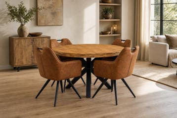 Eetkamerstoel Indiana Misty Cognac, Huis en Inrichting, Stoelen, Ophalen of Verzenden, Nieuw