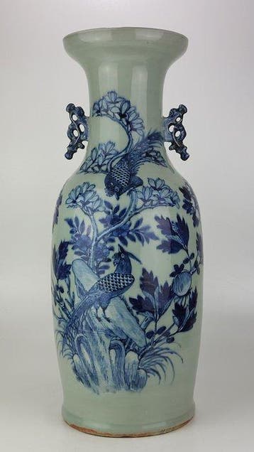 Vaas - Porselein - China - Qing Dynastie (1644-1911) - Grote, Antiek en Kunst