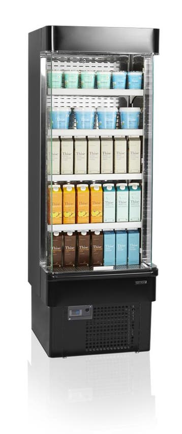Open Front Koeler | Zwart | 2 tot 8 °C | 685 x 737 x 1985.., Verzenden, Nieuw in verpakking