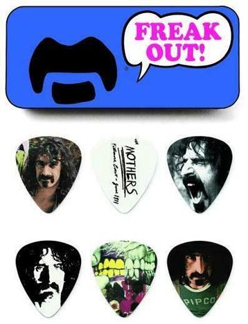 Frank Zappa opbergblikje met plectrums officiële merchandise, Verzamelen, Muziek, Artiesten en Beroemdheden, Ophalen of Verzenden