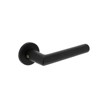 Intersteel Deurkruk Broome op rozet - aluminium/zwart, Verzenden, Nieuw