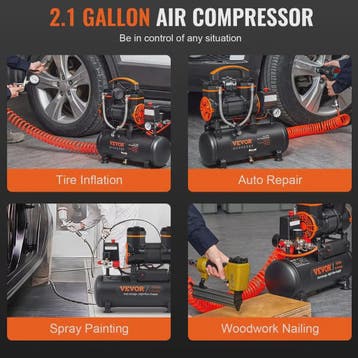 Stille Olievrije Air Compressor 900W - Draagbaar & Krachtig, Verzenden, Nieuw