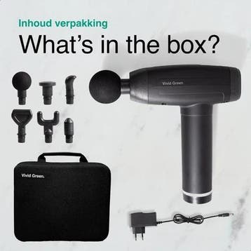Massage Gun met 6 Opzetstukken &amp; Opbergcase - Professioneel, Verzenden, Zo goed als nieuw