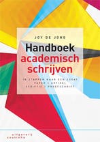 9789046906347 Handboek academisch schrijven | Tweedehands, Verzenden, Zo goed als nieuw, Joy de Jong