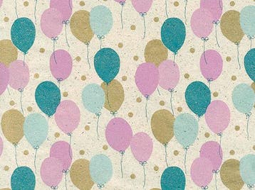 Inpakpapier Ballonnen Blauw Fuchsia - Breedte 50 cm - 200m, Ophalen of Verzenden, Nieuw, Overige typen