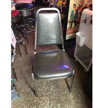 Charcoal Glitter Stoelen Mod. X25 Set Van 4, Ophalen, Gebruikt