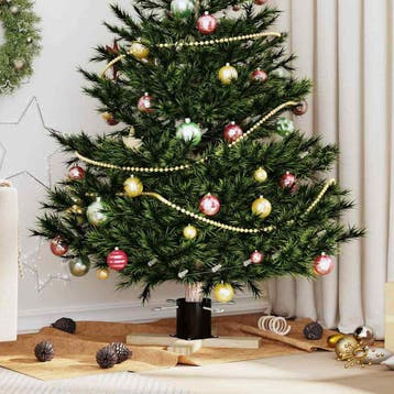 vidaXL Kerstboomstandaard Zwart 50 x 50 x 16 cm Massief, Verzenden, Nieuw