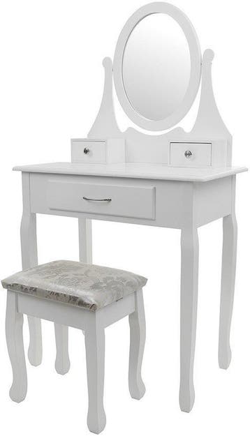 Make-up Tafel Modern Wit | Spiegel | Premium Kwaliteit |..., Ophalen of Verzenden, Nieuw, Modern; Elegant