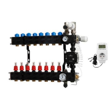 VTE Hybride composiet verdeler 5-groeps - Grundfos UPM3 pomp, Verzenden, Nieuw