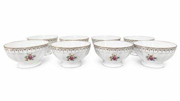 FD Chauvigny - RARE Luxe - Set kommen (8) - Porselein - Kom,