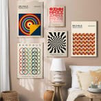 Bauhaus Geometrische Canvas Poster – Retro Wanddecoratie, Verzenden, Nieuw