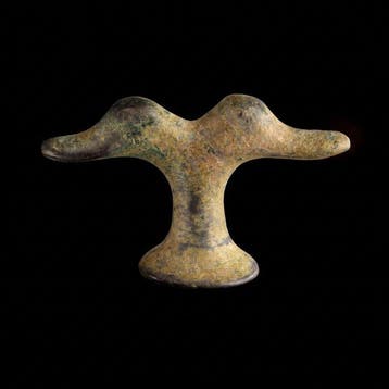 Viking periode Brons Prachtig Dubbelvogelobject – Noorse