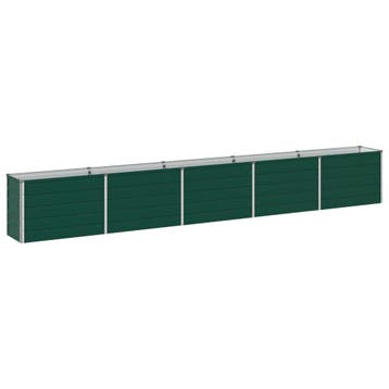 vidaXL Verhoogde plantenbak Groen 400 x 40 x 55 cm Verzinkt, Verzenden, Minder dan 60 cm, Nieuw, Metaal