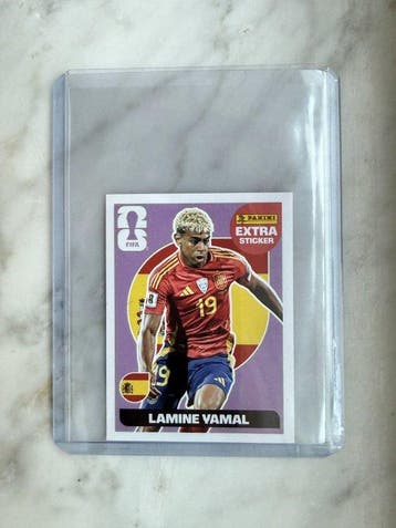 2026 Panini World Cup Stickers Lamine Yamal Purple Extra, Nieuw