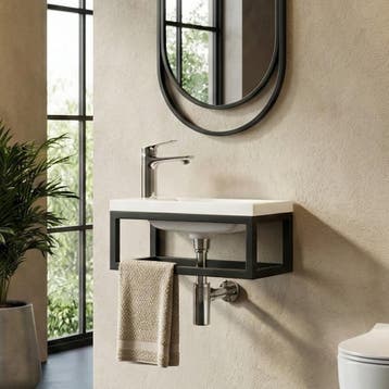 Toiletmeubel Mesa 40 x 22 cm Wit Fonteinmeubel, Verzenden, Nieuw, Wastafel