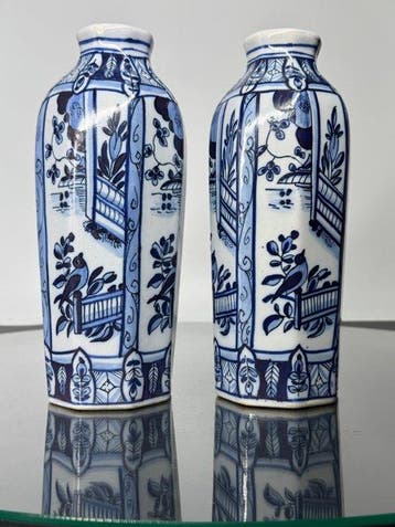 Keramis Boch - Vaas (2) - 16 - Aardewerk - Vase Delft BFK