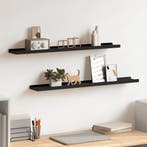 vidaXL Fotoplanken 2 st 80x9x3 cm MDF zwart, Verzenden, Nieuw