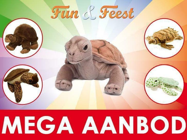 Pluche knuffel schildpad - Schildpad knuffels mega aanbod!, Kinderen en Baby's, Speelgoed | Knuffels en Pluche, Overige typen