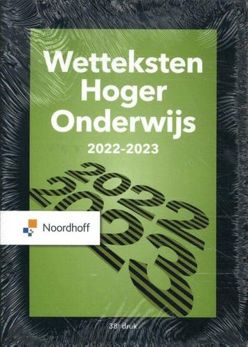 Wetteksten Hoger Onderwijs 2022-2023, 9789001299132, Verzenden, Zo goed als nieuw, HBO