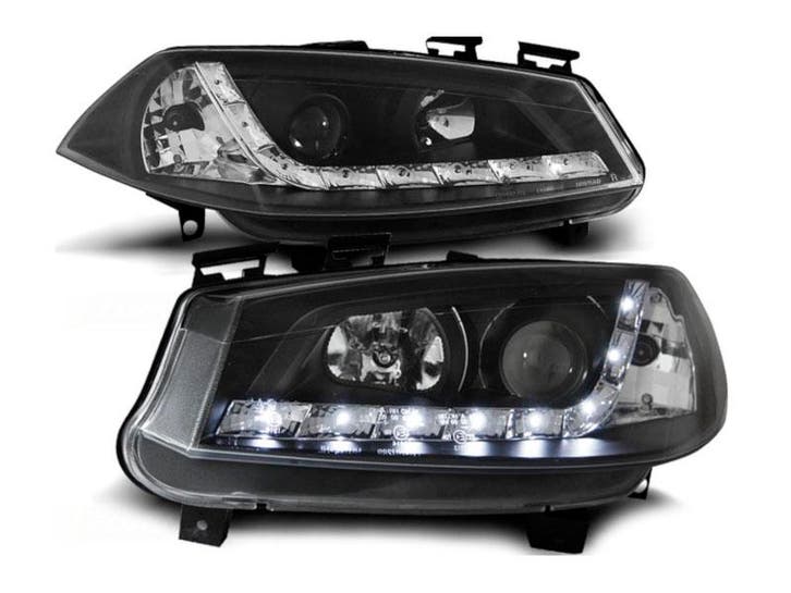 Angel Eyes koplampen Daylight Black geschikt voor Renault, Auto-onderdelen, Verlichting, Nieuw, Renault, Verzenden