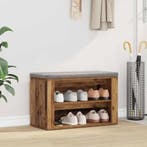 vidaXL Schoenenrek met plank Oud hout 75 x 35 x 45 cm, Verzenden, Nieuw
