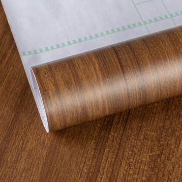 Meubelstickers notenhout 60x500cm | retourdeal 28% korting, Ophalen of Verzenden, Bruin