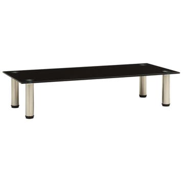 vidaXL Tv-meubel 80x35x17 cm gehard glas zwart, Verzenden, Nieuw, 50 tot 100 cm, Glas